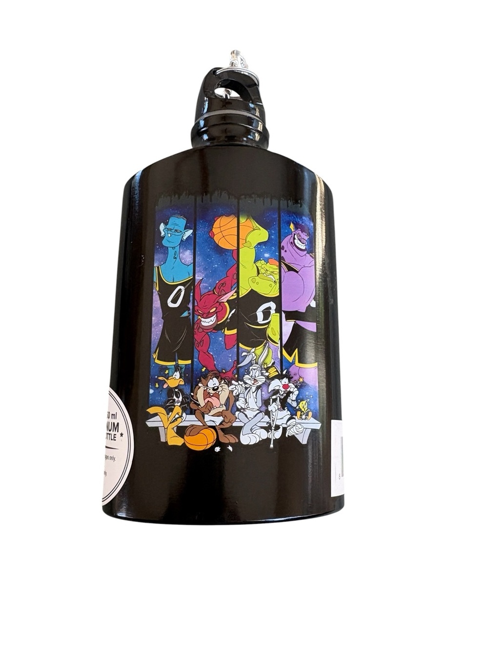 Space Jam Looney Tunes Warner Bros Aluminum Water Bottle/Flask w/ Clip 19 OZ NEW